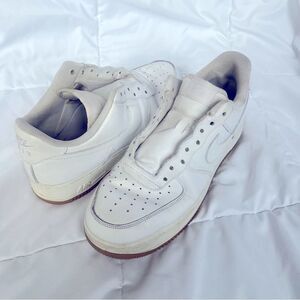 Nike Air Force 1 '07 Low White Light Brown Gum Shoes Men’s Size 10 ( No Laces )